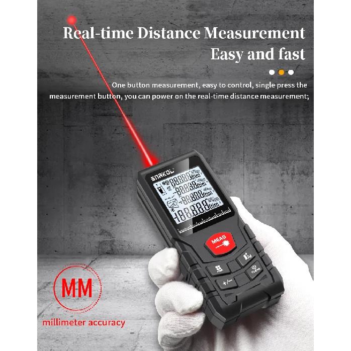 Snakol Laser Distance Meter 50m 70m 100m 120m Rangefinder Digital Range Finder Trena Roulette Ruler Distance Measuring Tape Tool