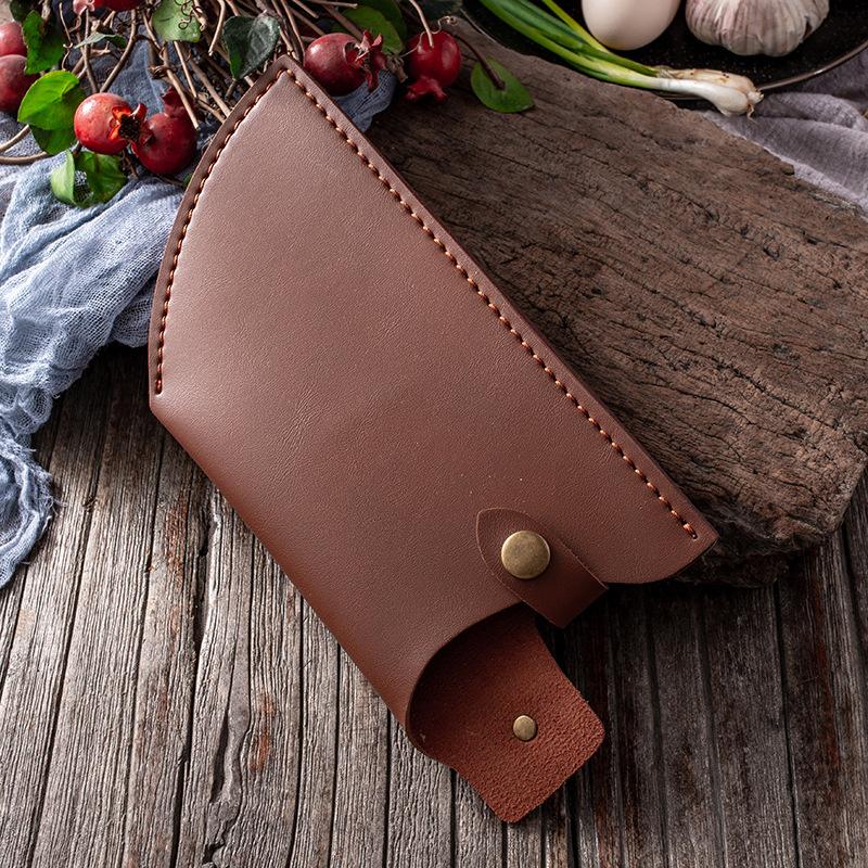1PC Chef Knife Sheath Butcher Kitchen Tools PU Leather Sheath Protective Cover Case Portable Tactical Outdoor Knife Case