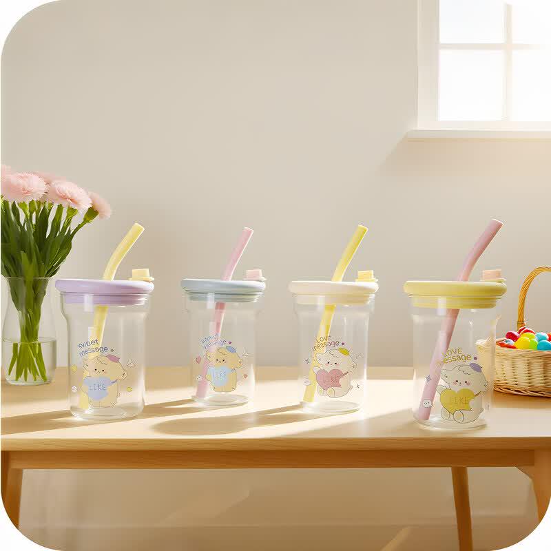 

Piger Home Cartoon Heat-Resistant Straw Cup