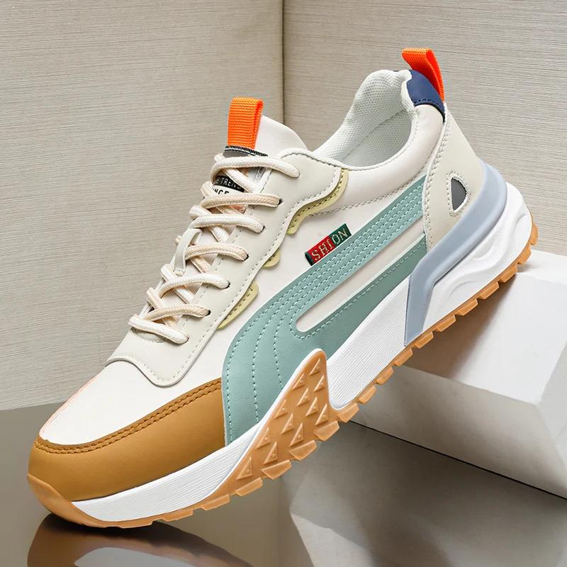 

Мужские повседневные кроссовки, удобные, с мягкой подошвой, мужские кроссовки, модные, классические, нескользящие, со шнуровкой, теннисные туфли, спортивная обувь, мужская кожа 43