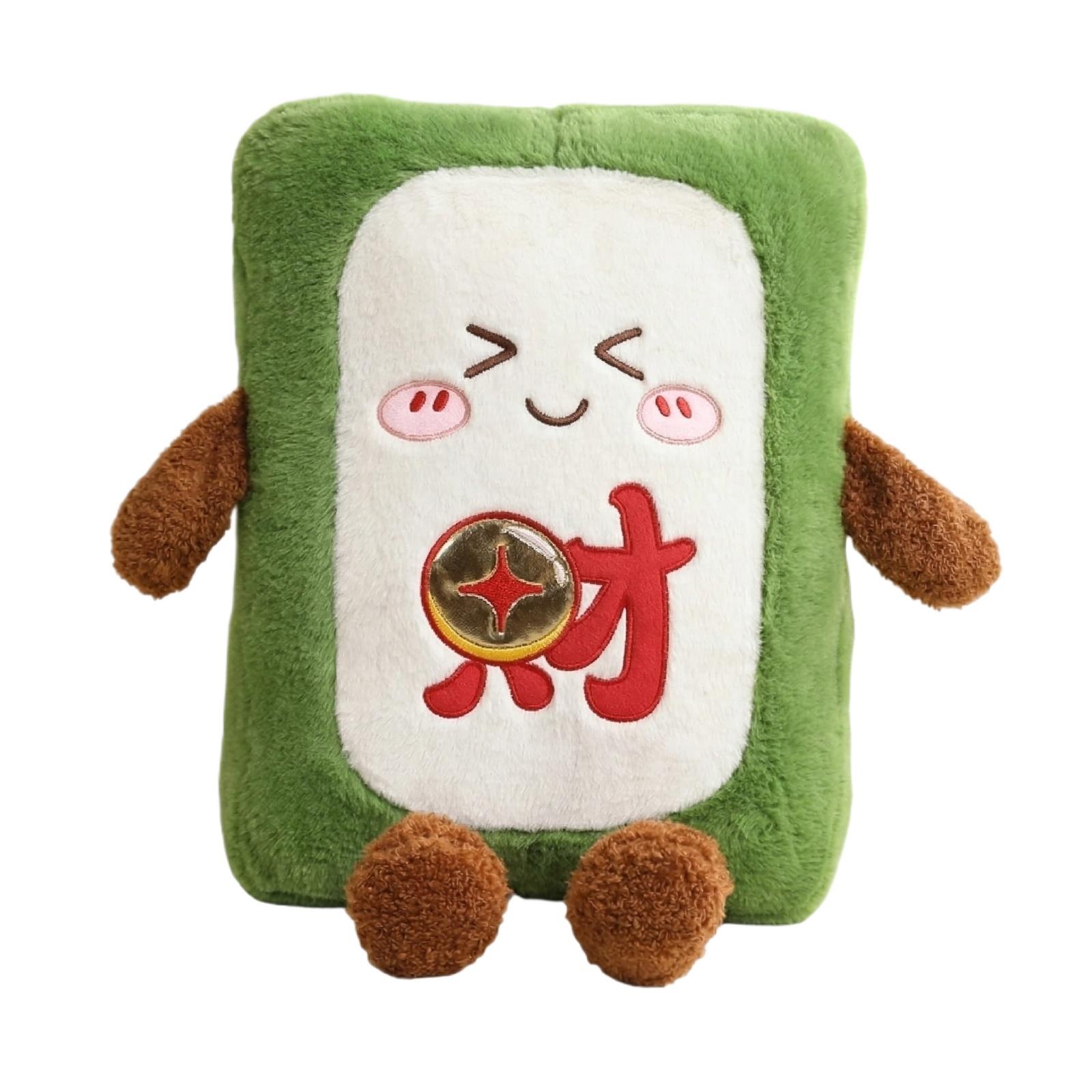 

Funny Emoticon Mahjong Pillow With The Words Red, Wealth, And Treasure One Size
