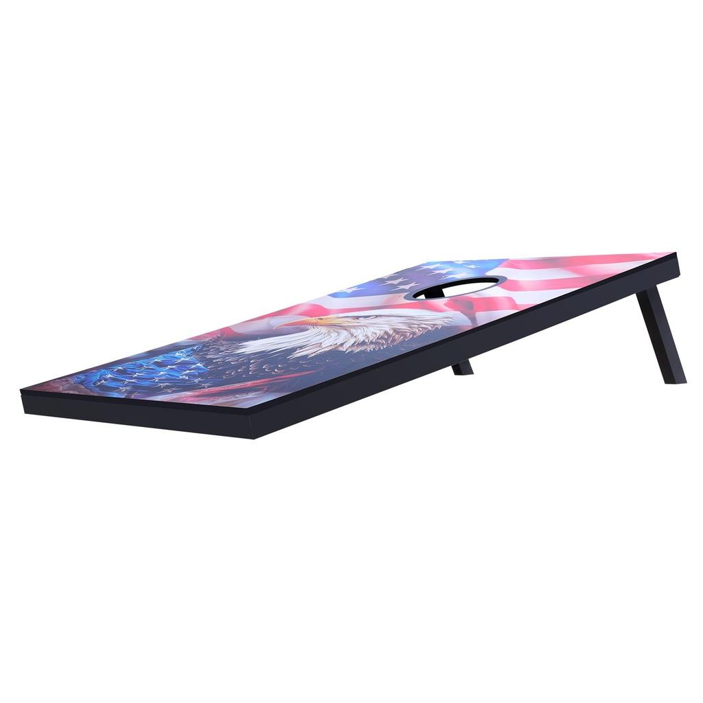 3x2ft Cornhole Set Portable Corn Hole Toss Game Board Wood with 8 Bean Bag