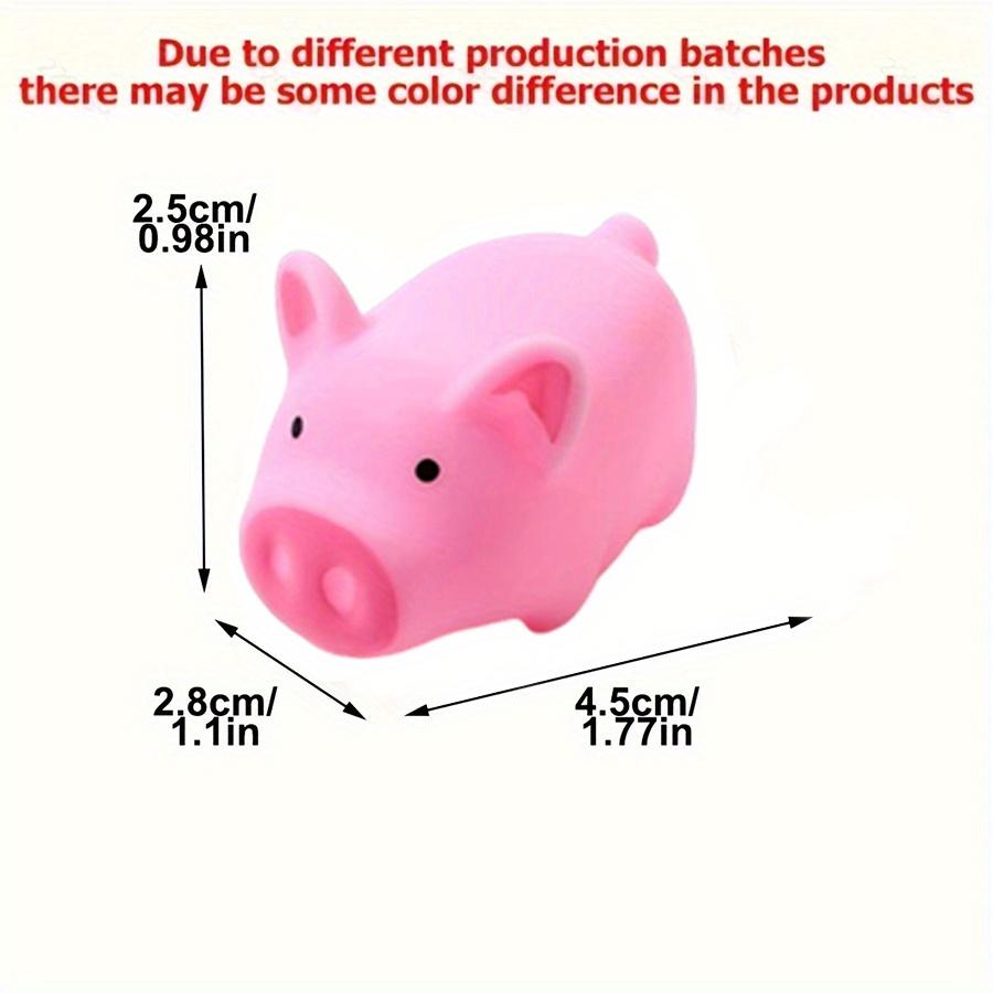 6/36pcs Mini Rubber Pig Baby Bath Toys Pink Piggy Decompression Venting Toys Float Squeak Toys for Baby Shower for Children
