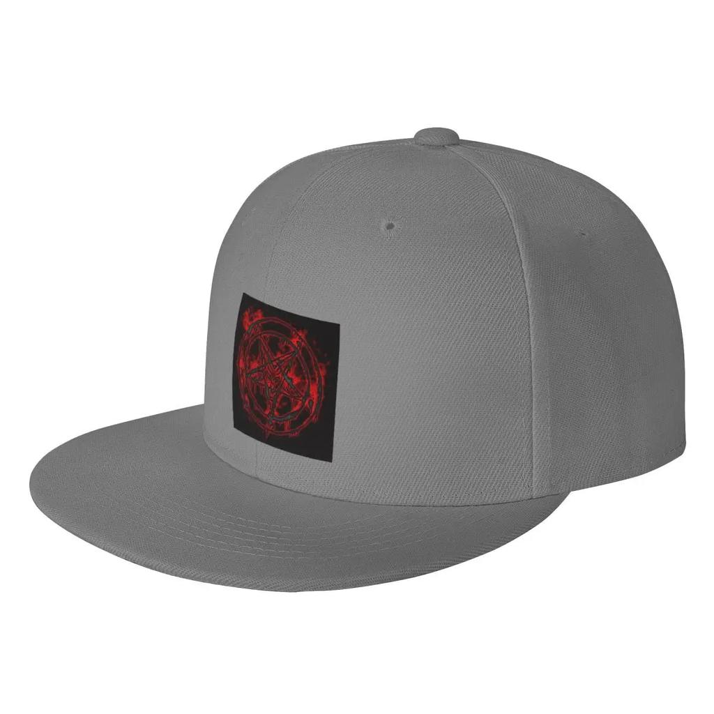 Pentagram Satanismus Siegel des Baphomet Teufel Kappe Mode Lässig Baseballkappen Verstellbare Mütze Hip Hop Sommer Unisex Baseballkappen