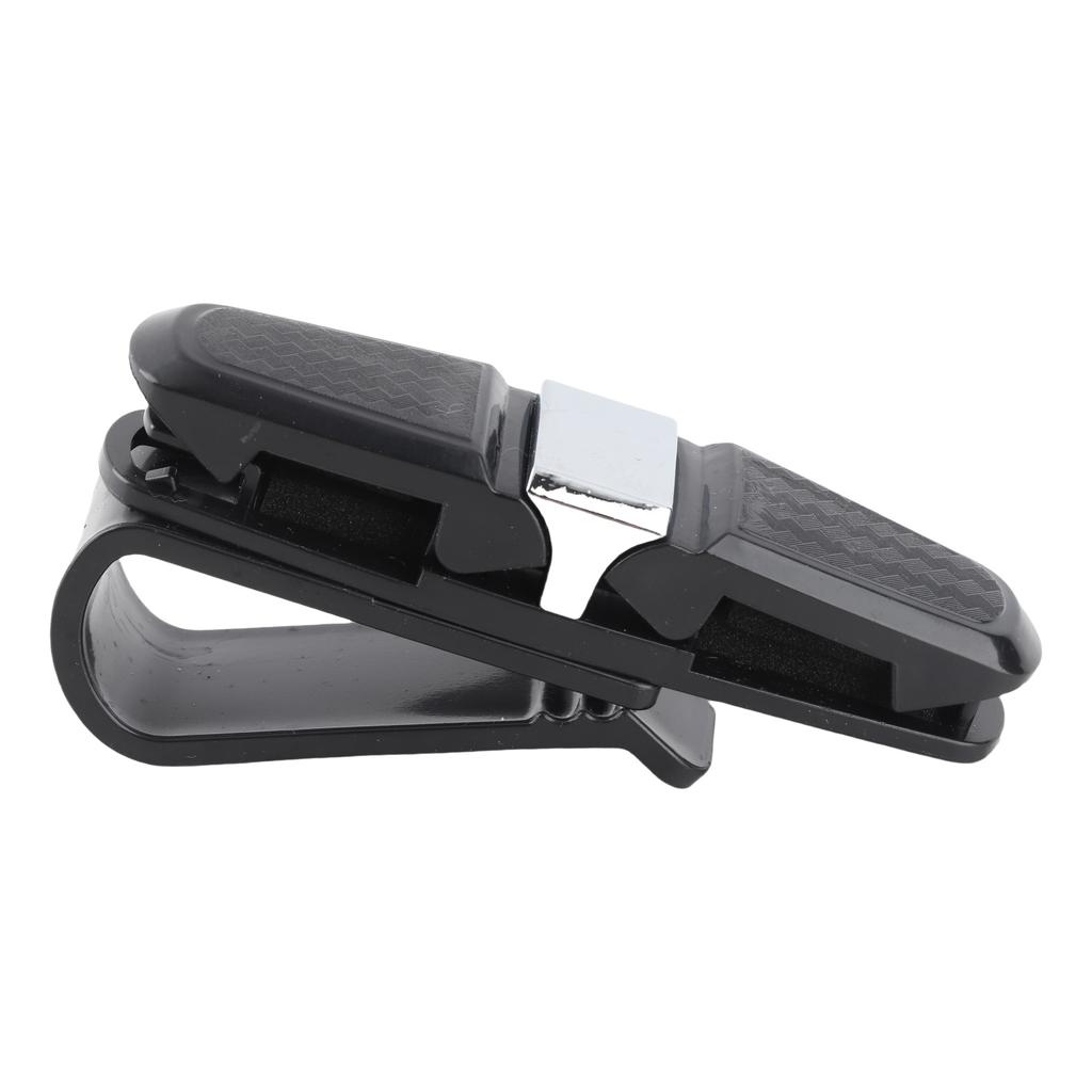 Solskjerm Brilleklemme Multifunksjonell Roterbar Lett Tilgang Brilleholder for Briller Kort Sedler Billetter Sølv