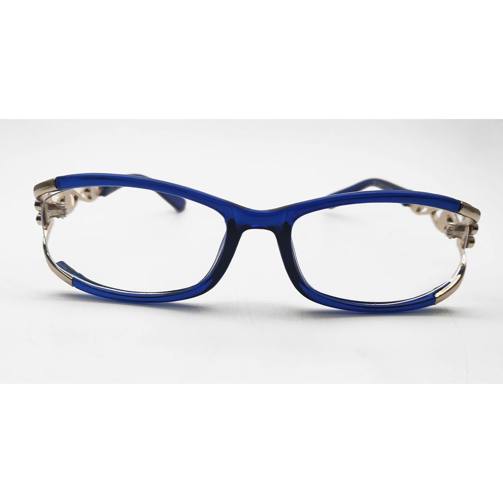 RSINC Vollrand Leichtgewicht, Rahmen/Brille/ Für Männer und Frauen, Modern, Unisex, Gold-Hellblau-Damen-3 NV-65I7-5GAL