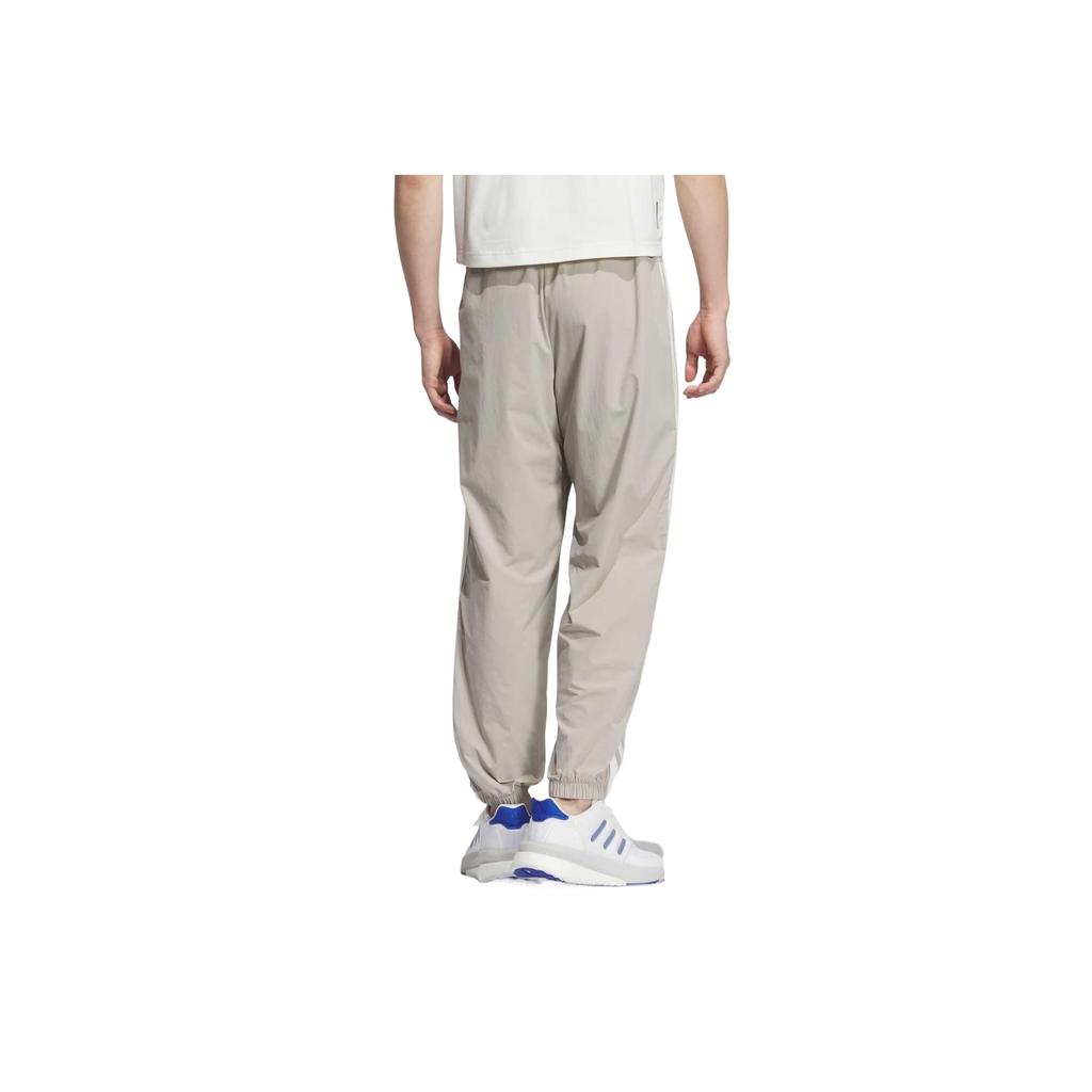 Adidas Sportswear Fashion Trendy Versatile Mid-Rise Tapered Knit Joggers Men Joggers Gray White KC2842