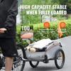 SucceBuy 100lbs Rowerowy Przyczepka Bagażowa Składany Wózek Rowerowy z Wodoodporną Pokrywą i Bezpiecznymi Odblaskami Pasuje do Kół Rowerowych 22"-28"