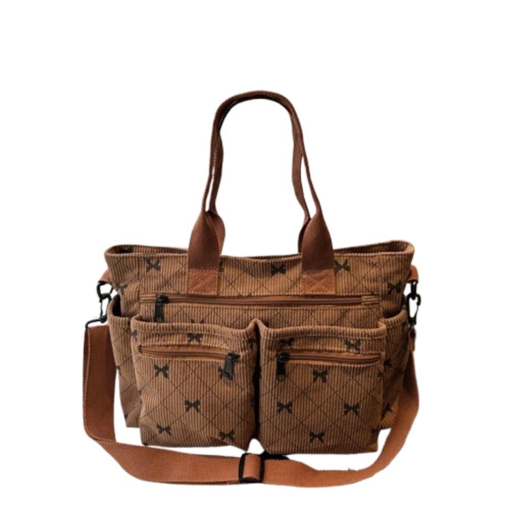 

Sweet Women s Shoulder Bag Large Capacity Commuting Handbag Trendy Underarm Tote Bag Daily коричневый