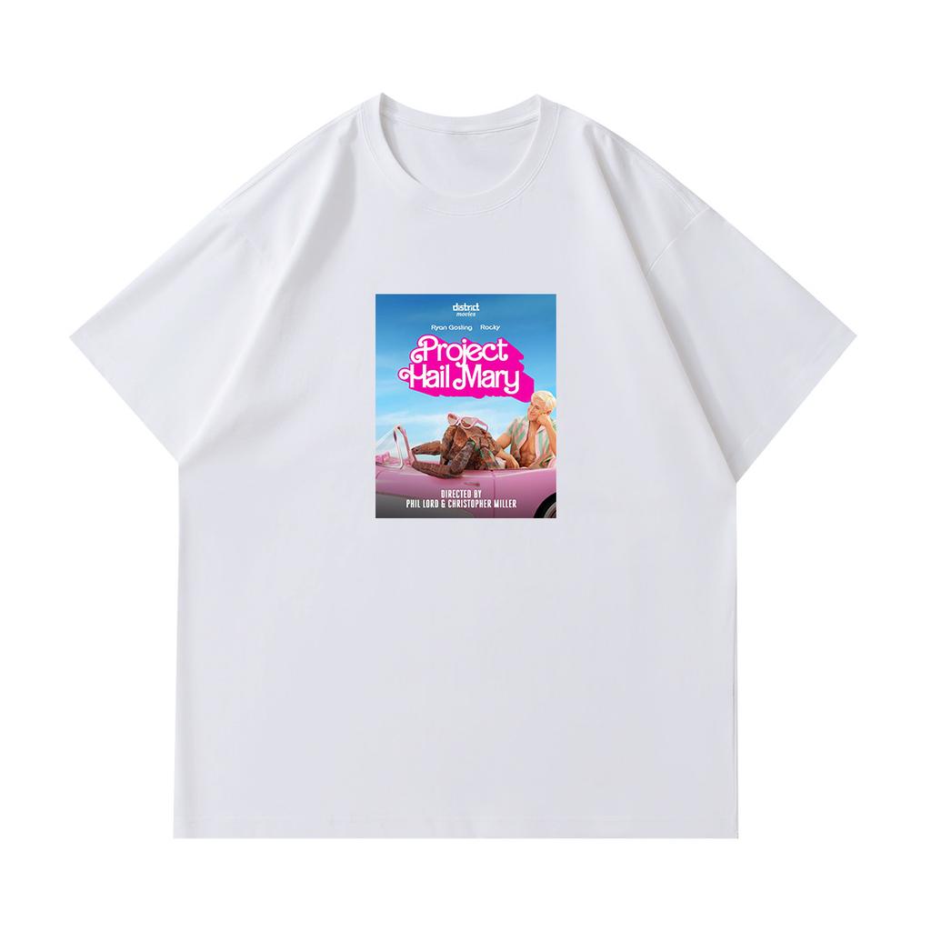 Movie Project Hail Mary Printed Shortsleeved Tshirt for Unisex and Women Made of Pure Cotton Shirt Material Summer T Shirt