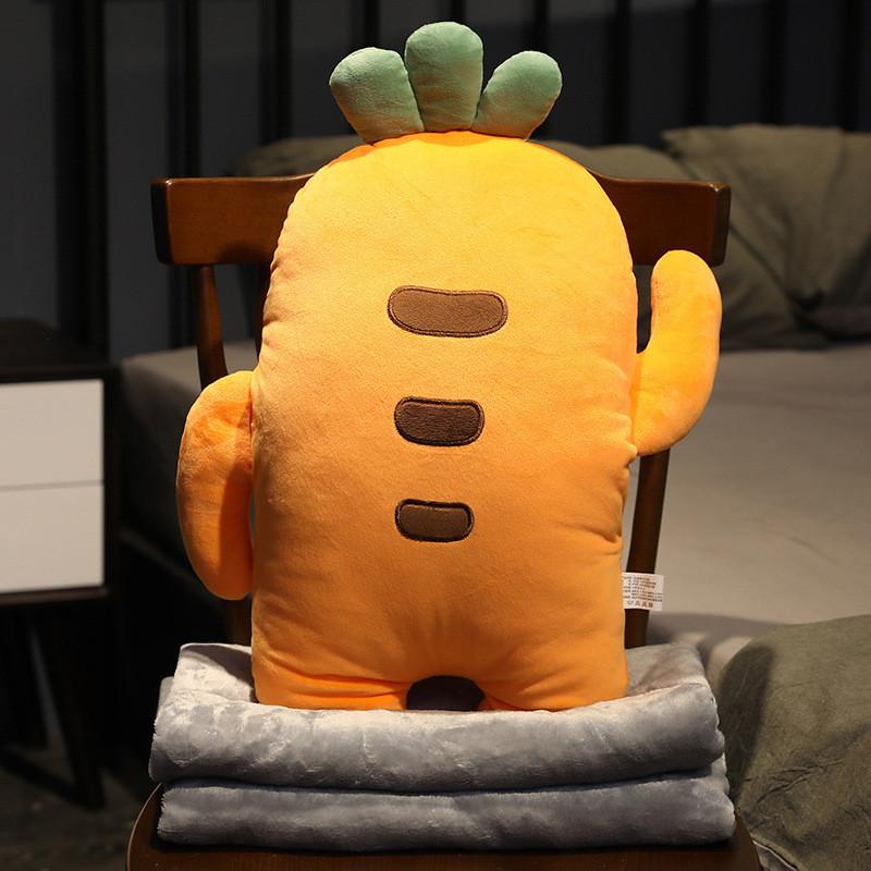 Soft Cozy Plant Series Three In One Pillow Blanket Plush Cushion For Office Naps