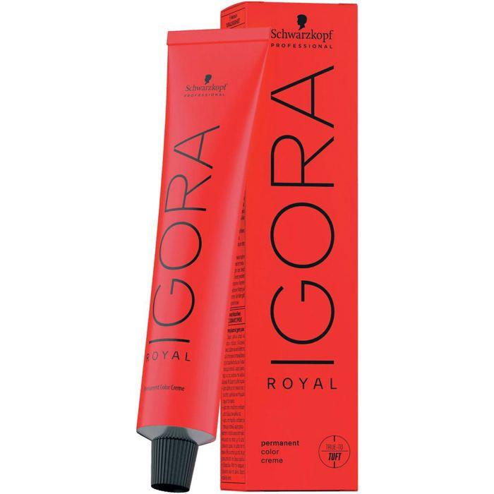 Coloration permanente - Schwarzkopf - Igora Royal 7-4 - Blond beige - Sans ammoniaque - 60ml