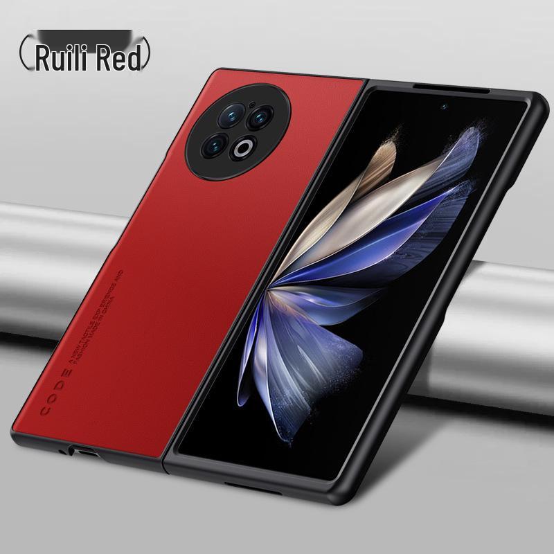 Vivo X Fold5 Luxury Leather Business Protective Case – Anti-fall, Plain Leather Grain Design