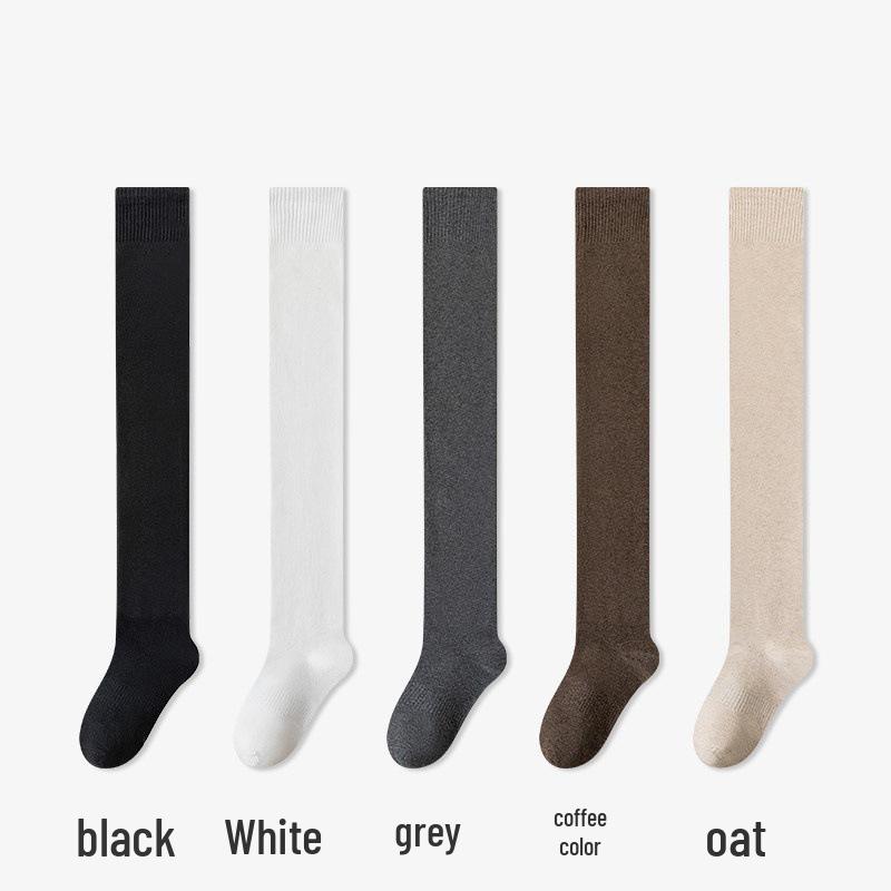 Women s Seamless Cotton Mid-Calf Socks - Breathable, Sweat-Absorbing, Postpartum-Friendly Black
