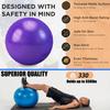 PVC Yoga Ball for Adults Fitness Exercise and Massage Anti-Burst Durable Non-Slip Surface for Home Gym and Physical Therapy Use