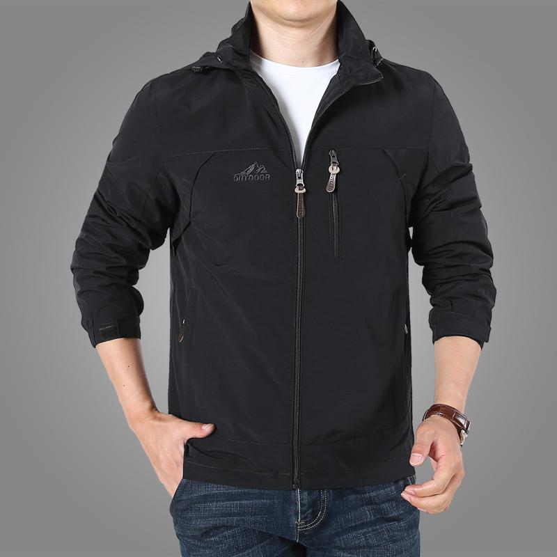 

Осенне-зимняя рабочая куртка мужская повседневная весна-осень-зима свободная большого размера уличное пальто для зарядки спортивная куртка 5XL чёрный