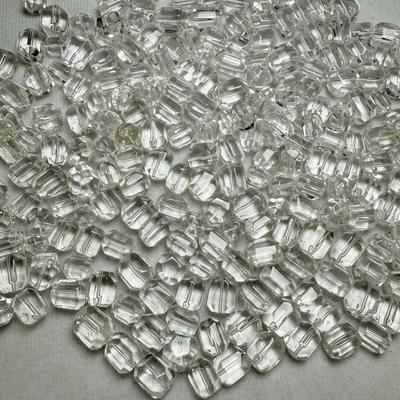 Faceted Clear Quartz Travel Beads with Through Hole for DIY Projects