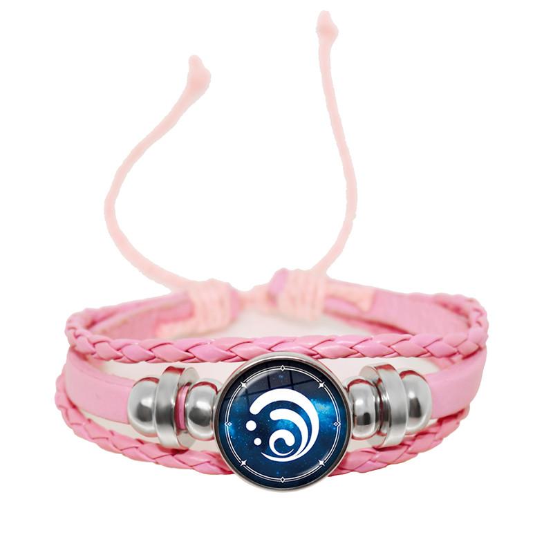 Genshin Impact Spiel Cosplay Requisite Auge Gottes Wasser Wind Donner Feuer Gestein Eis Element Lila Armband Schmuck Fans Geschenk