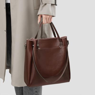 2025 New Women's Bag Crossbody Commuter Tote Bag Genuine Leather Large Capacity Shoulder Bag Handbag Bags