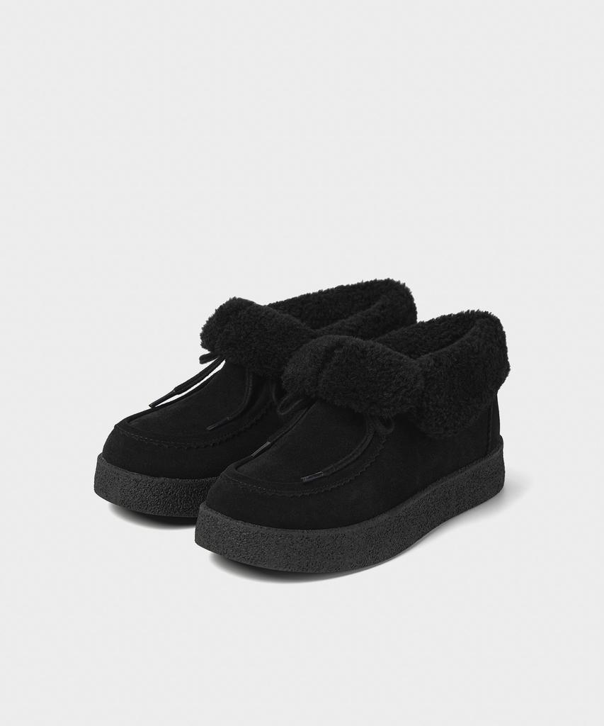 Khiho Lacero Shearing Fur Boots Black