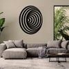 Vintage Metal Wall Art Spiral Swirl Design Black Iron Sculpture Home Decor Living Room Bedroom Decoration Elegant Farmhouse Hanging Ornament Gift