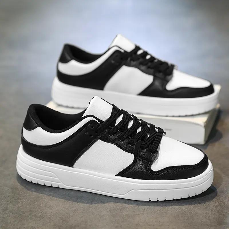 Comfortable Help Men's New Wear-resistant Comfortable 2025 Platform Sports Shoes Lace-up Flat Vulcanized Shoes Off White Shoes