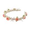 Comfortable Plastic Hairband Stylish HeaddressWith Pearls Floral Design Wedding Party Accessory For Sensitive Skin