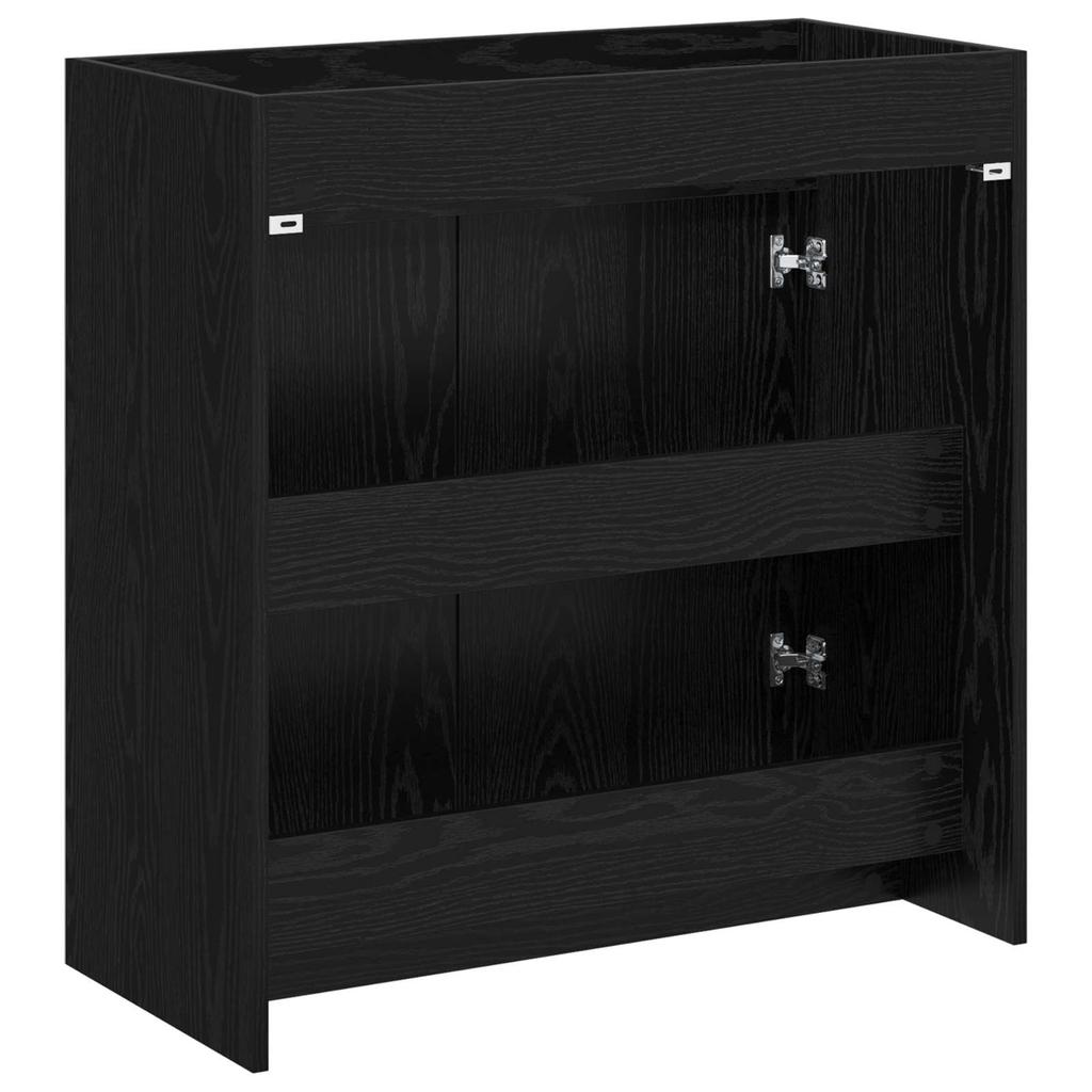 Bathroom Vanity Unit Black Oak 78.5 x 37.5 x 81 cm