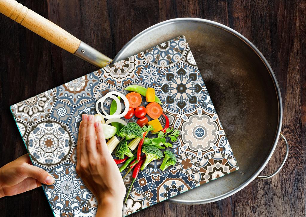 Glass Cutting Board 52X40 Mosaic