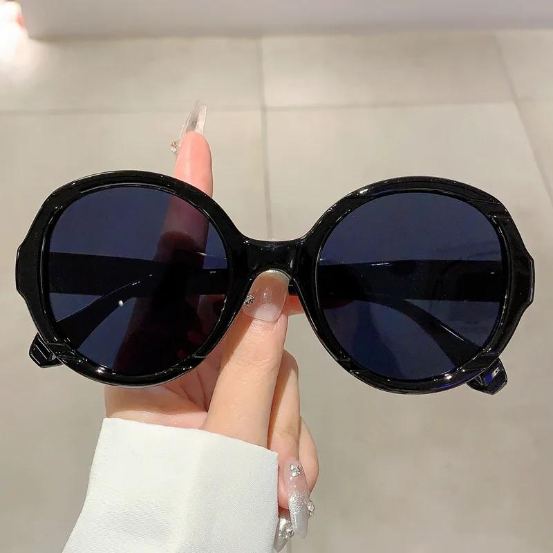 Oversized Round Vintage Sunglasses Women Men Luxury Designer Sun Glasses Big Frame Punk Eyewear UV400 Outdoor
