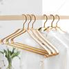 5/10PCS Premium Metal Coat Hanger,Luxury Hanger with 2.2cm Wide Shoulder for Closet,Gold Aluminum Alloy Clothes Rack for Sweater