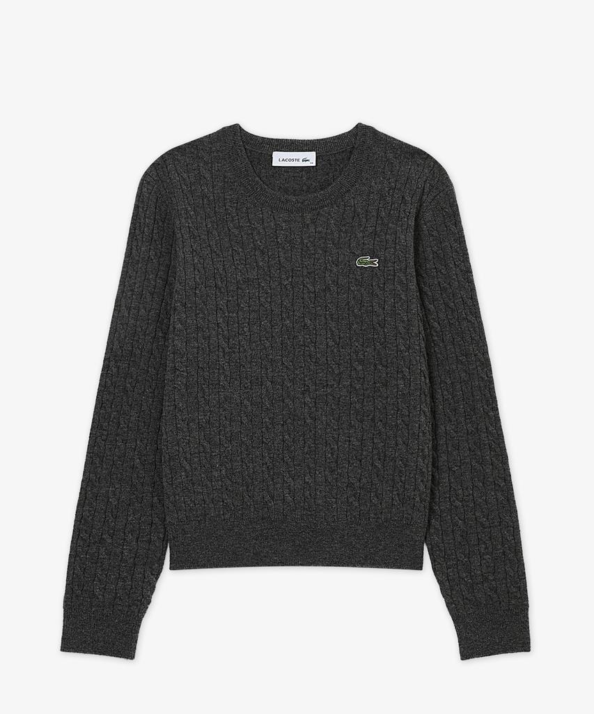 LACOSTE Women'S Cable Crew Neck Sweater Af183E-56N El6