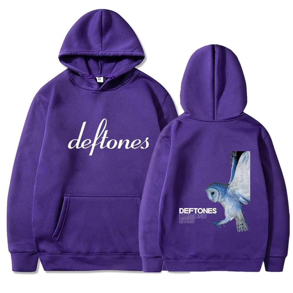 2025 Deftones Hoodie Autumn Winter Casual Loose O-Neck Long Sleeve Hoodie Unisex Fashionable Warm Fleece Sweatshirts Unisex