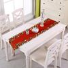 Christmas Cutwork Table Runner Wear Resist Holiday Table Linens Reusable Flower Leaves Tablecloth for Christmas Decorations