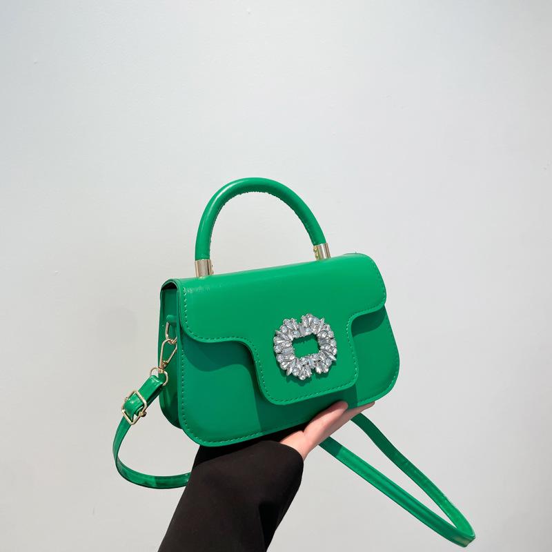 New simple and fashionable solid color temperament versatile commuter bag handbag premium texture shoulder messenger bag women