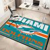 1pc Miami Dolphins logo Print Area Rug - Soft, Washable Non-Slip Indoor Mat, Living Room, Home Office Decorative Rug,Office Decorative