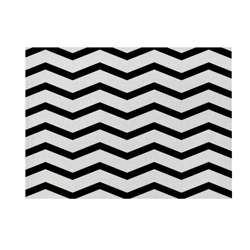 40X30cm Modern Geometric Simple Dining Tables Mat Heat Resistant Linen Placemat For Table Drink Cup Coaster Kitchen Accessories