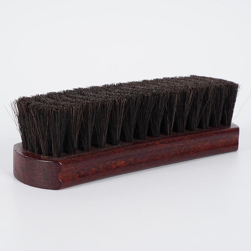Versatile Beechwood Horsehair Brush - Ideal for Household Cleaning, Dust Removal, Shoe Care, and Oiling with Soft Bristles