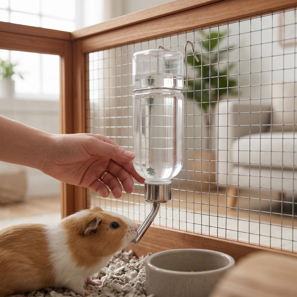 Large Pet Water Bottle with Roller Nozzle Pet Cage Water Bottle Lk Proof for Dog Guin Hedgehog