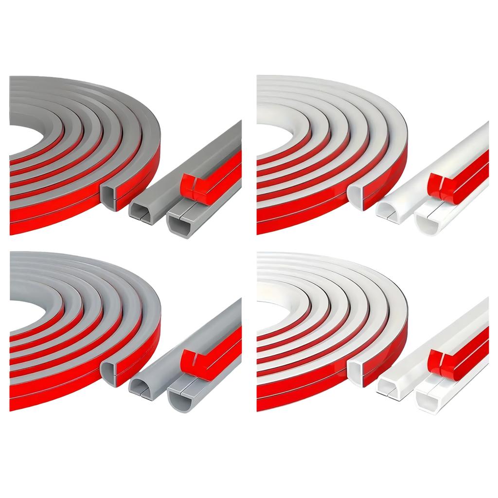 Invisible Wire Hider Cable Sleeve Easy Installation for Floor Cord Protections with Flexible Length Adjustable