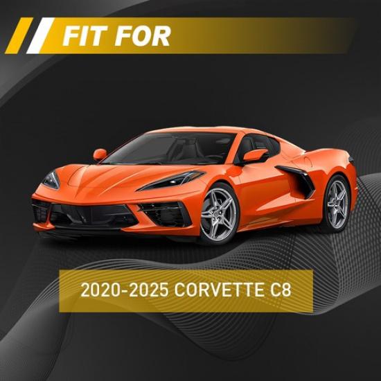 Carbon Fiber Steering Wheel  Border Frame Trim For -25 Corvette C8 US