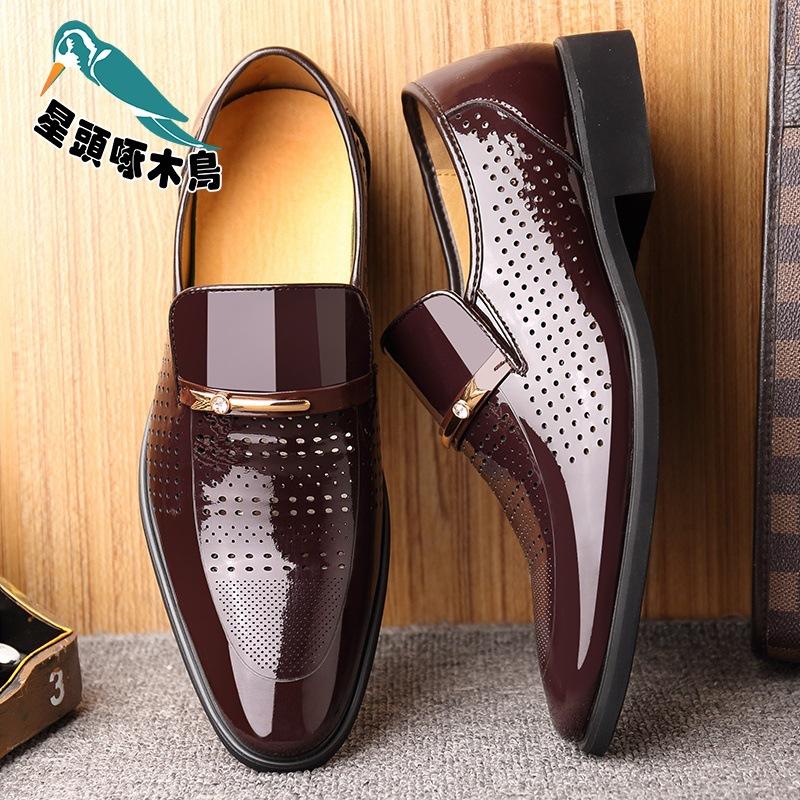 

Летние кожаные сандалии-чехлы для рукавов, деловая дышащая летняя повседневная обувь 44