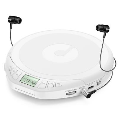 Gueray Portable CD Player for Language Learning, Compact, ESP Skip Prevention, A-B Repeat/Repeat Function, PROG Playback, Easy Operation, Car CD Playe