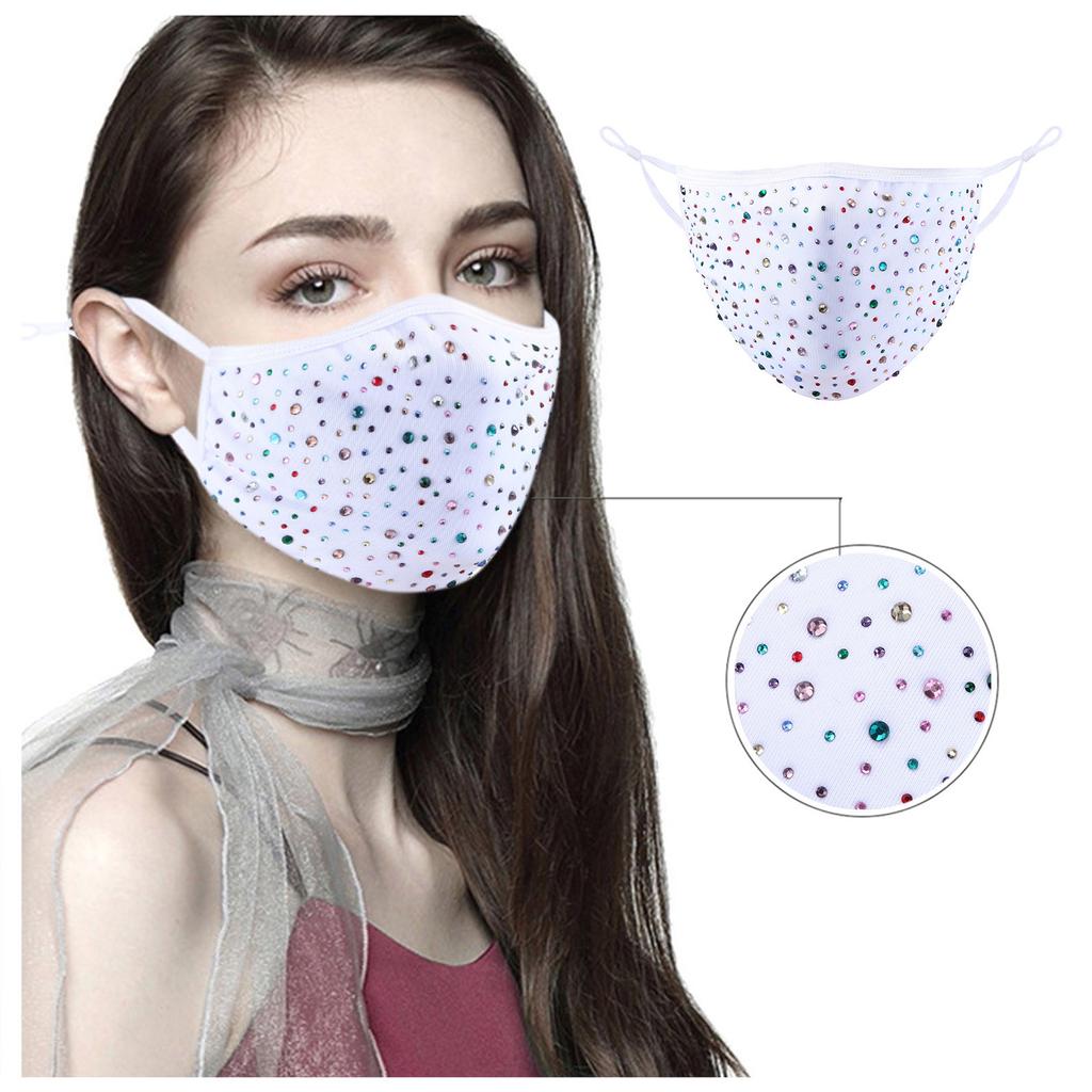 Women's Masquerade mask ball - Golden Metal Diamond Water Crystal Color Diamond