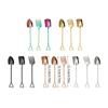 Set of 3 Steel Tea Spoon Small Household Ice Cream Spoons and Fork Kitchenwares
