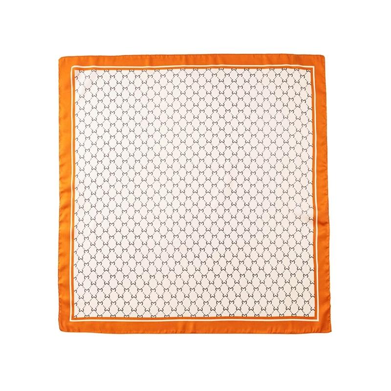 70Cm Small Square Simulated Silk Feminine Scarf Hijab Female Headband Kerchief Luxury Neck Tie Shawl Wrap
