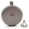 TITAN MANIA Titanium 180ml with Portable Hip for Solo Outdoor Camping Includes Storage Bag Skittles, Round, Capacity, Funnel, Lightweight, Flask,