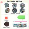 6Pcs Skull Series Diamond Art Fridge Magnet Diamond Painting Refrigerator Magnet Diamond Painting Fridge Magnet for Adults Beginners