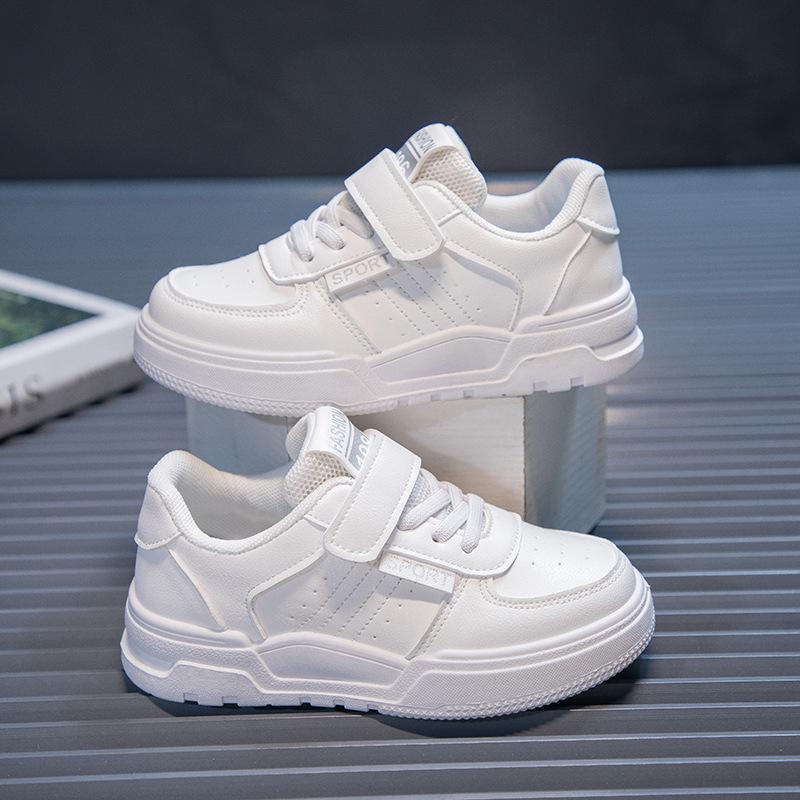 

Спортивная обувь для девочек 2025 весна и осень новая детская обувь на мягкой подошве повседневная обувь для мальчиков осенняя модная белая обувь тренд 30 yards inner length 18.5cm