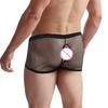 See Through Men Underpants Sexy Boxer Sheer Breathable Trunks